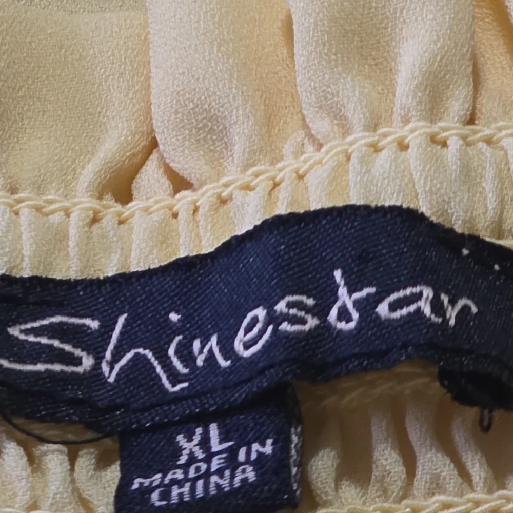 Shinestar Square Neck Smocked Long Sleeve Top Yellow Size XL - Picture 7 of 9